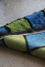 Load image into Gallery viewer, Vintage High Pile Checkered Rug