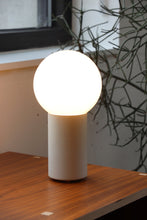 Load image into Gallery viewer, Globe Cream Cylinder Lamp