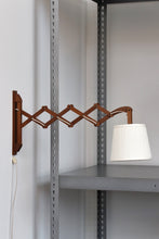 Load image into Gallery viewer, Mid Century Wood Scissor Sconce