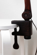 Load image into Gallery viewer, Articulating Rosewood Clamp Task Lamp