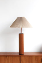 Load image into Gallery viewer, XL Teak Cylinder Table Lamp
