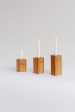 Load image into Gallery viewer, Oak Candle Holder Trio
