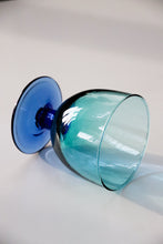 Load image into Gallery viewer, Blue/Green Short Stem Glasses

