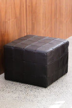 Load image into Gallery viewer, Danish Leather Patchwork Ottoman
