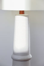 Load image into Gallery viewer, XL Martz Ceramic &amp; Walnut Lamp By Marshall Studios
