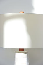 Load image into Gallery viewer, XL Martz Ceramic &amp; Walnut Lamp By Marshall Studios

