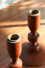 Load image into Gallery viewer, Sculptural Wood Candlestick Holders
