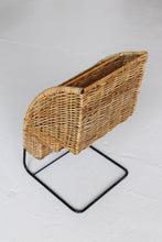 Load image into Gallery viewer, Wicker &amp; Iron Magazine Rack
