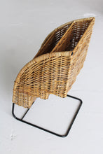 Load image into Gallery viewer, Wicker &amp; Iron Magazine Rack
