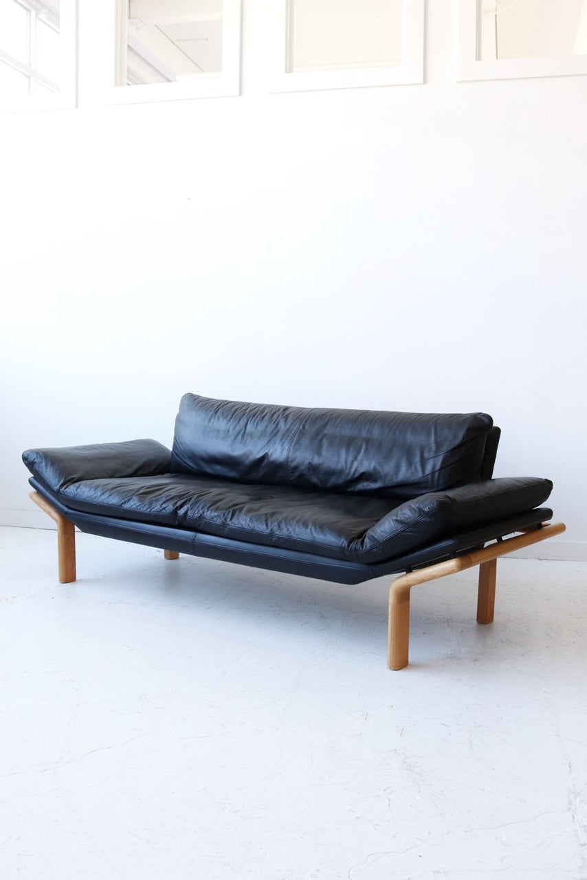 Danish Modern Leather Sofa By Komfort