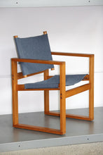 Load image into Gallery viewer, Blue Mid Century Sling Chair

