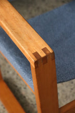 Load image into Gallery viewer, Blue Mid Century Sling Chair
