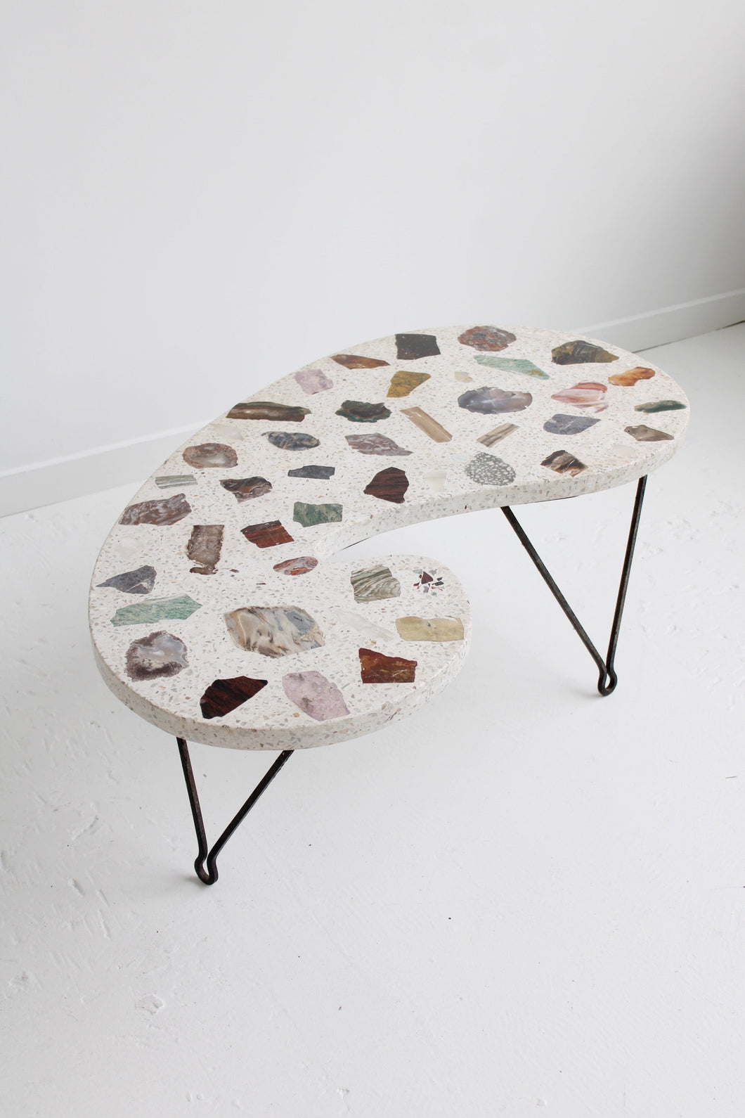 Terrazzo, Geode, & Iron Coffee Table