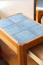 Load image into Gallery viewer, Oak &amp; Blue Tile End Tables
