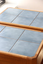 Load image into Gallery viewer, Oak &amp; Blue Tile End Tables
