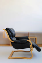 Load image into Gallery viewer, Leather Bentwood Lounge Chair &amp; Ottoman
