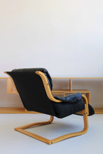 Load image into Gallery viewer, Leather Bentwood Lounge Chair &amp; Ottoman
