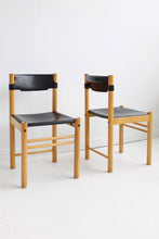 Load image into Gallery viewer, Italian Leather &amp; Beechwood Chairs
