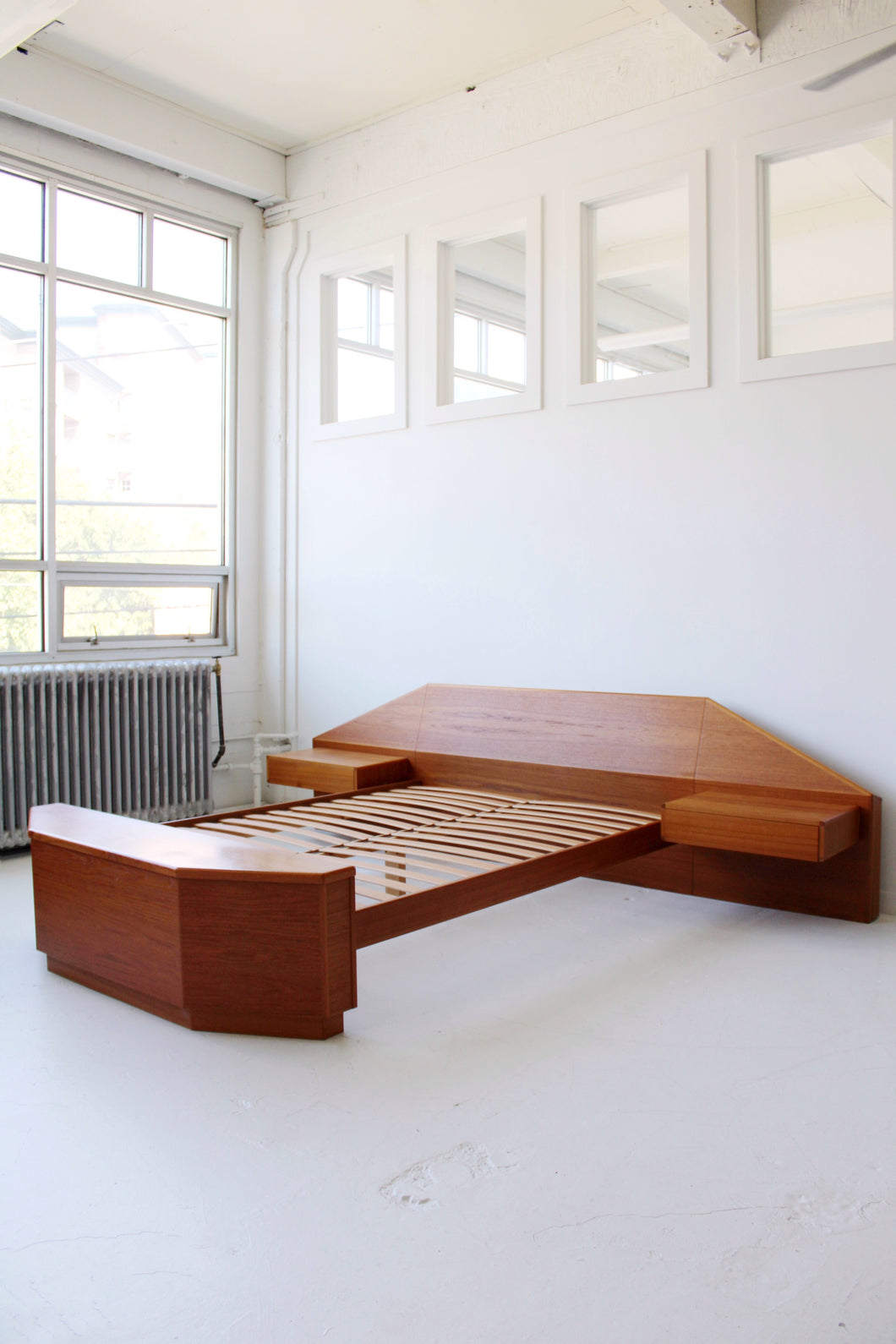Danish Modern Queen Platform Bed Frame