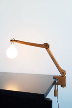 Load image into Gallery viewer, Articulating Wood Clamp Task Lamp

