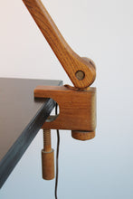 Load image into Gallery viewer, Articulating Wood Clamp Task Lamp
