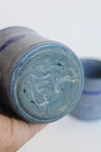 Load image into Gallery viewer, Mini Blue Studio Pottery Vessel
