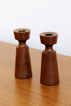 Load image into Gallery viewer, Danish Teak Candle Holders
