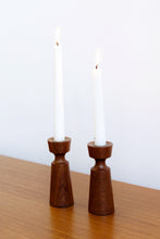 Load image into Gallery viewer, Danish Teak Candle Holders
