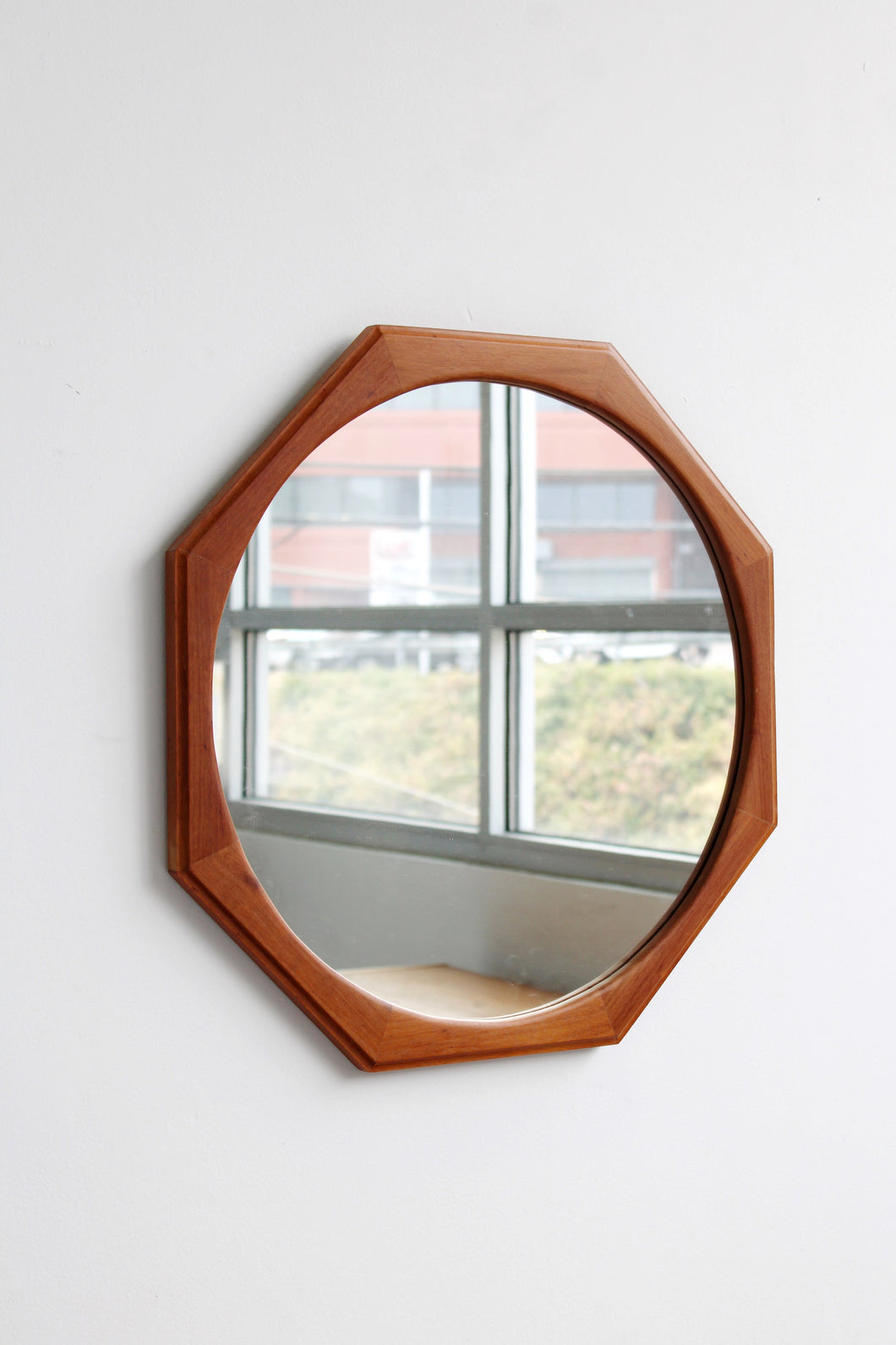 Handmade Teak Octagon Mirror