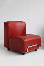 Load image into Gallery viewer, Petite Chubby Red Lounge Chairs
