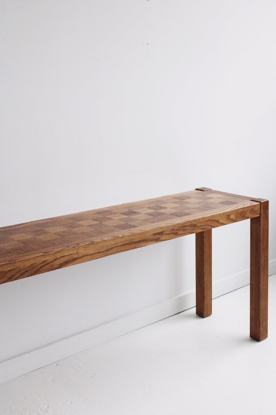 Checkered Oak Console Table By Conant Ball