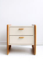 Load image into Gallery viewer, 70&#39;s Laminate &amp; Cane Nightstands

