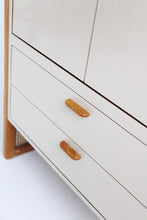 Load image into Gallery viewer, 70&#39;s Laminate &amp; Cane Armoire

