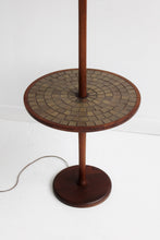 Load image into Gallery viewer, Martz Tile &amp; Walnut Side Table Floor Lamp

