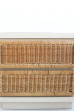 Load image into Gallery viewer, Laminate &amp; Wicker Nightstand

