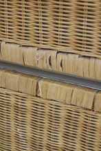 Load image into Gallery viewer, Laminate &amp; Wicker Nightstand
