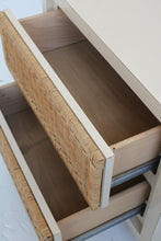 Load image into Gallery viewer, Laminate &amp; Wicker Nightstand
