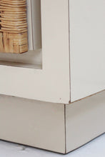 Load image into Gallery viewer, Laminate &amp; Wicker Nightstand
