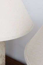 Load image into Gallery viewer, Travertine Lamp Pair
