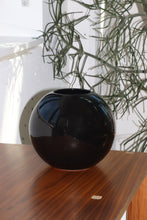 Load image into Gallery viewer, Black Ceramic Sphere Vase
