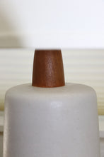 Load image into Gallery viewer, Large Martz Ceramic &amp; Walnut Lamp By Marshall Studios
