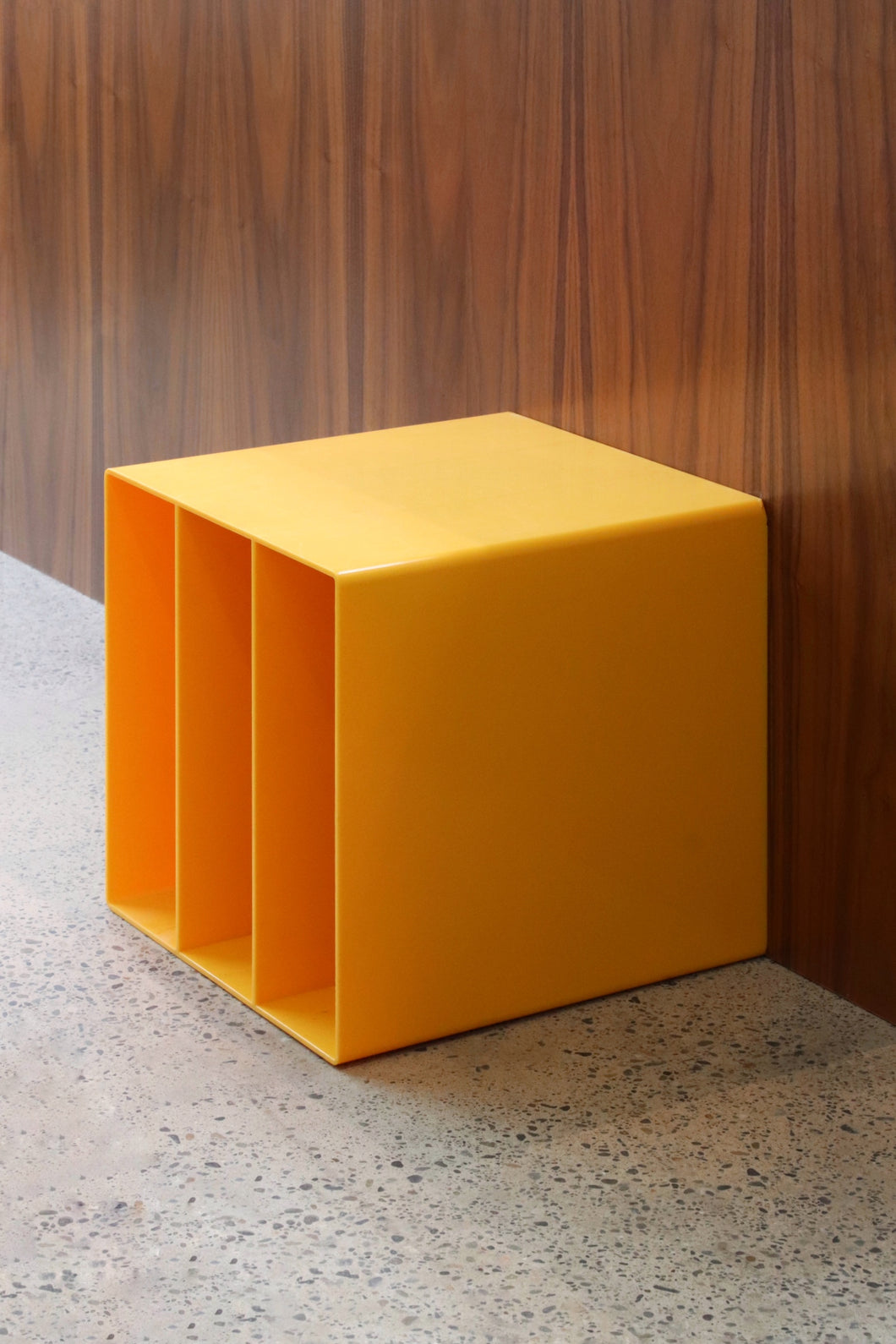 Plastic Yellow Record Cubby