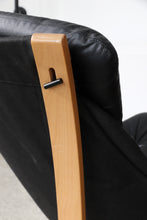 Load image into Gallery viewer, ( RESERVED ) Black Leather Sling Chair
