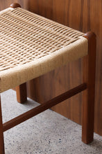 Load image into Gallery viewer, Teak &amp; Paper Cord Stool
