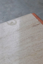 Load image into Gallery viewer, Mid Century Walnut &amp; Travertine Coffee Table
