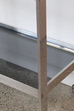 Load image into Gallery viewer, Aluminum &amp; Smoked Glass Bar Cart

