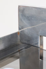 Load image into Gallery viewer, Aluminum &amp; Smoked Glass Bar Cart

