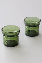 Load image into Gallery viewer, Green Glass Candle Holders By Dansk
