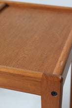 Load image into Gallery viewer, Teak &amp; Canvas Magazine Side Table
