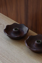 Load image into Gallery viewer, Walnut Dish Candle Holder
